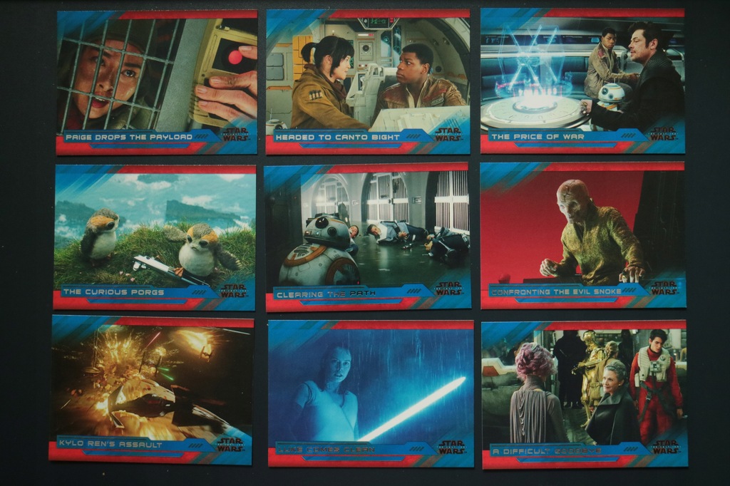 Star Wars The Last Jedi karty bazowe 13 sztuk