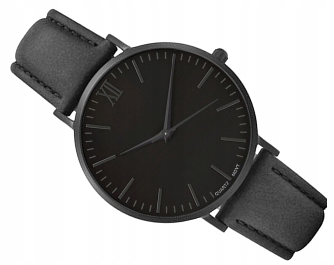 Zegarek Damski Męski SIMPLE BLACK klasyczny czarny