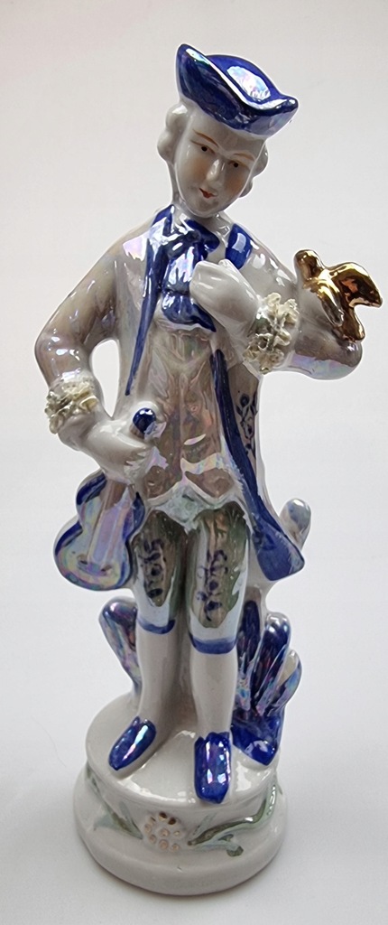 Figurka porcelanowa 26 cm Mężczyzna z skrzypcami