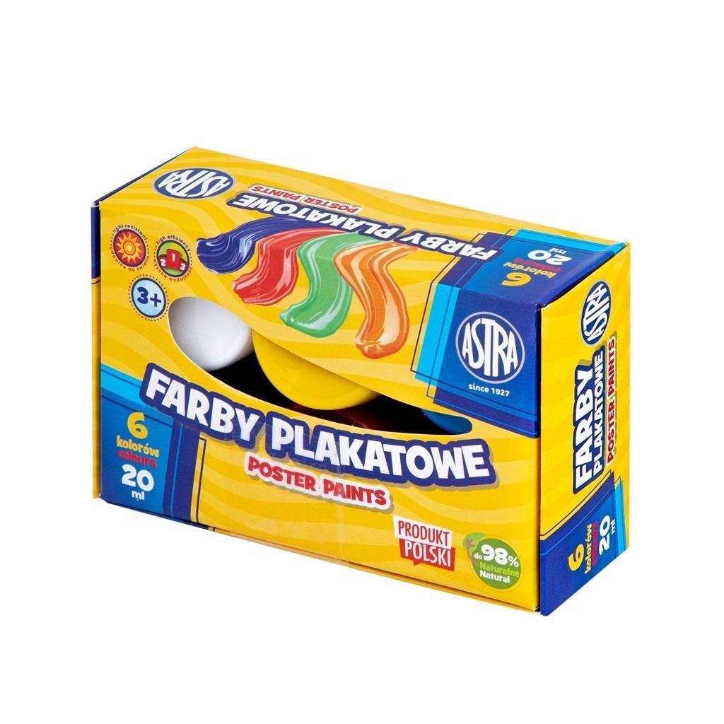 FARBY PLAKATOWE 6 KOLORÓW 20ML ASTRA