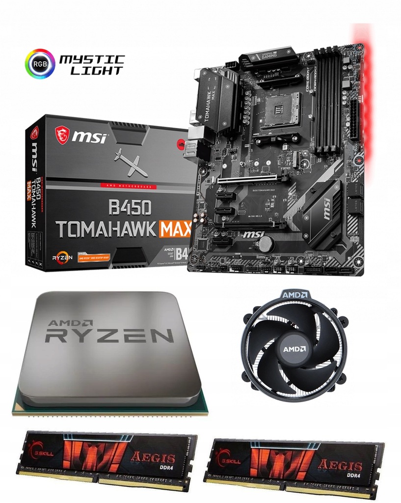 完売 Gaming B450 Plus 16GB 2600x 5 塗りつぶさ Ryzen Max マザーボード
