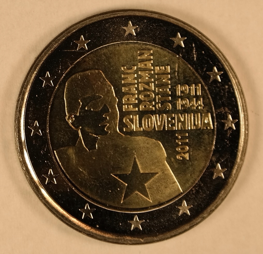 Słowenia 2 euro 2011 100. rocznica urodzin - Francs Rozmana –Stane'a UNC