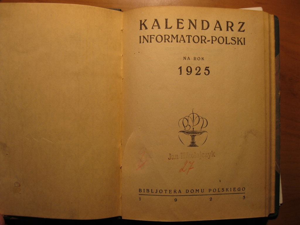Kalendarz Informator Polski z 1925 roku