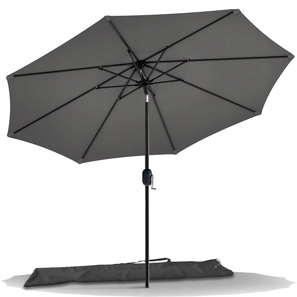 PARASOL Z WYSIĘGNIKIEM VOUNOT SZARY 270 X 240 CM