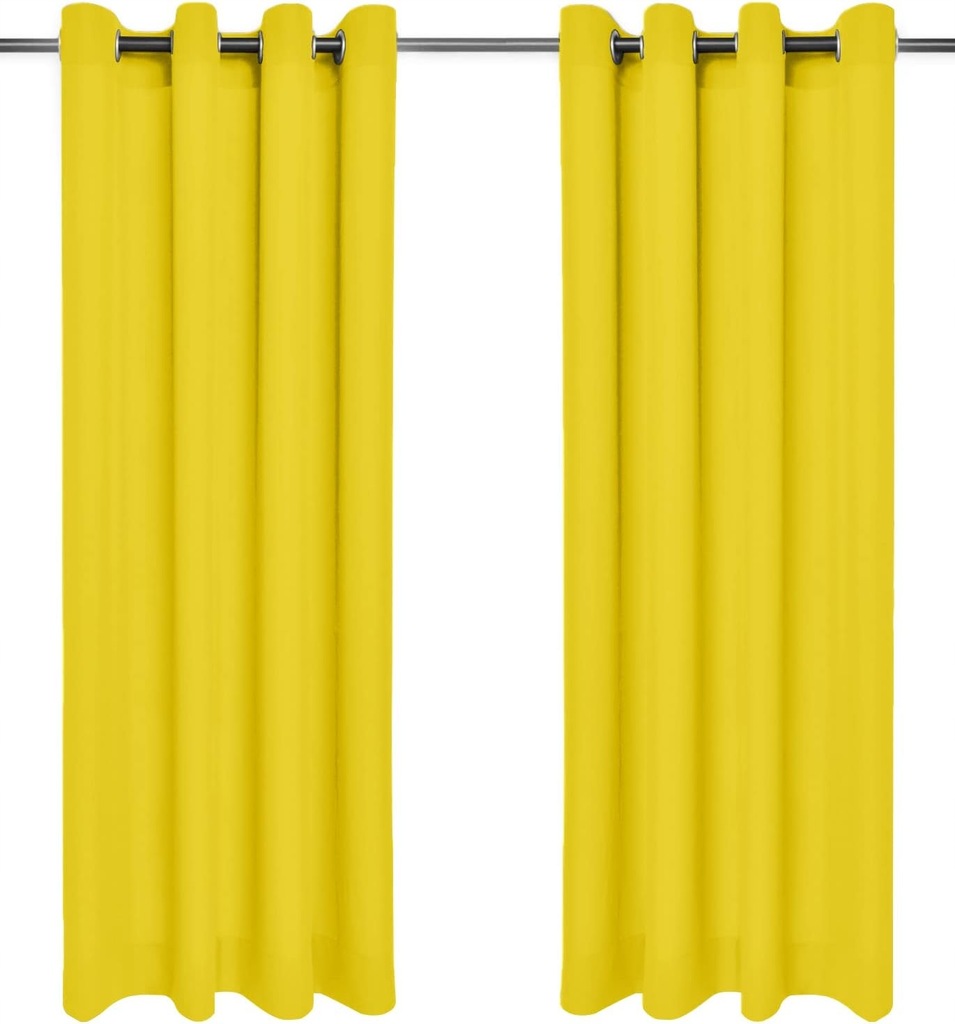 Stylus Zasłona V105 Żółty 135x240cm na przelotkach