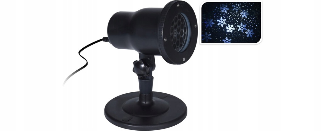 Projektor LED świąteczny śnieżynki