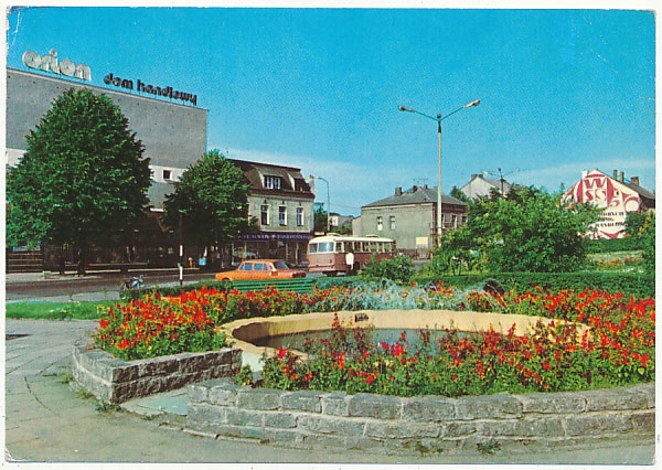 Autobus SAN Trzebinia neon Orion mural reklama