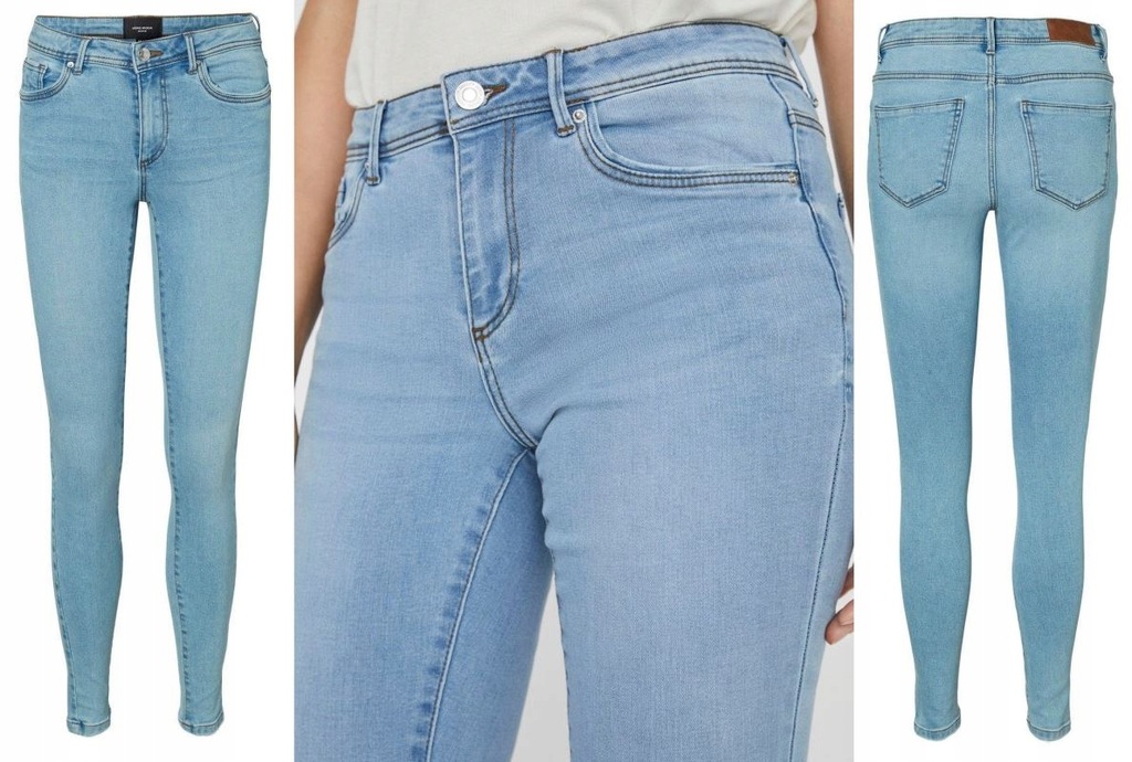 VERO MODA NIEBIESKIE SPODNIE JEANSOWE L/34