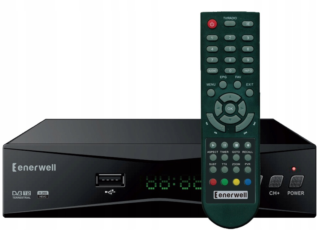Купить Тюнер Enerwell DVB-T2, ТВ-декодер H.265 HEVC: отзывы, фото и ...