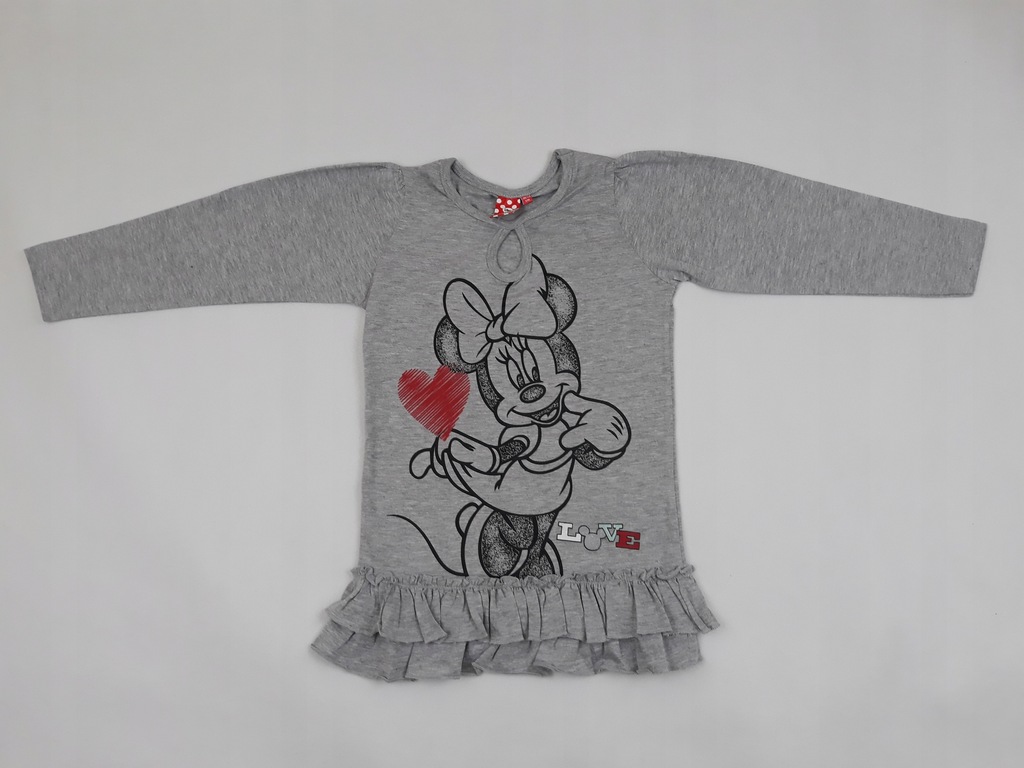 BLUZKA TUNIKA SZKOŁA MINNIE MOUSE DISNEY [135] 128