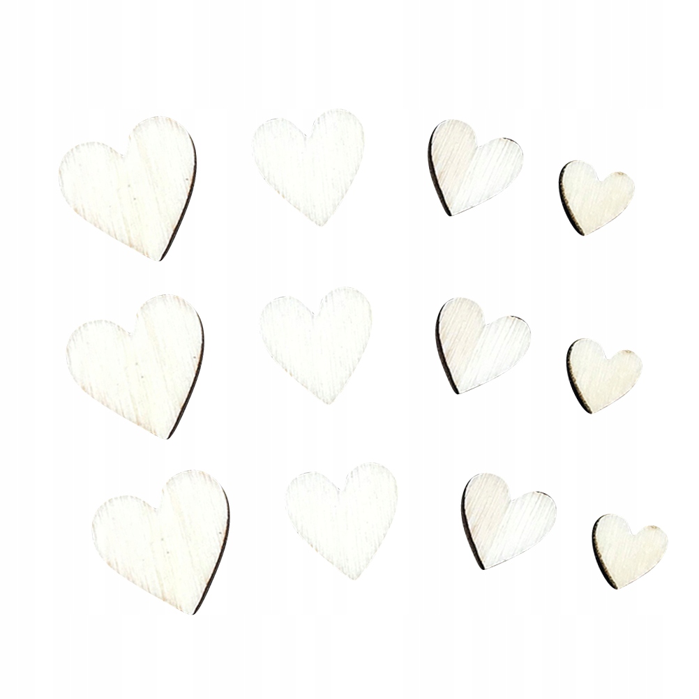 Niedokończone drewniane serca plastry Wedding Tag