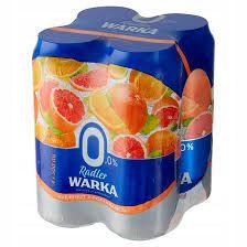 PIWO WARKA RADLER 0% Grejpfrut-Pomarańcz 0,5l 4szt