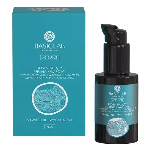 BASICLAB REGENERUJĄCY PEELING KWASOWY NAWILŻENIE I WYGŁADZENIE 30ml