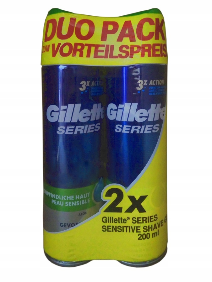 Gillette Sensitive Żel do golenia Zestaw 400 ml