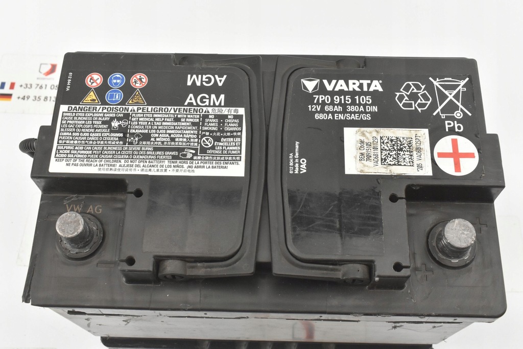 AKUMULATOR AGM VARTA VW 7P0915105 68AH 680A 2018 - 13525793226