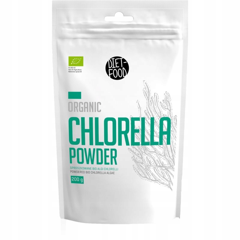 Diet-Food Chlorella BIO proszek o działaniu przeciwutleniającym 200 g