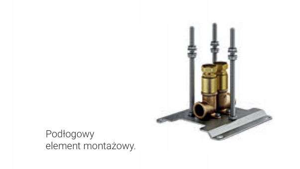 Podłogowy element montażowy do baterii wannowej wolnostojącej