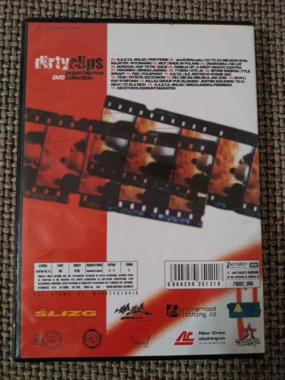 Dirty Clips Polski Hip-Hop DVD k.a.s.t.a onar inni