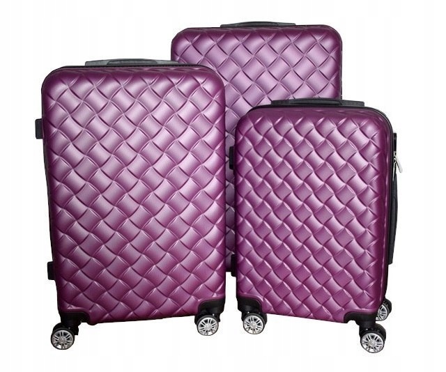 Zestaw walizek podróżnych MULANO fioletowe M L