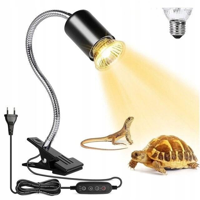 LAMPA GRZEWCZA TERRARIUM ŻÓŁW Z KLIPSEM 75W UVB