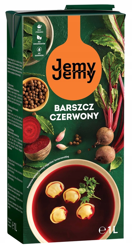 Jemy Jemy zupa barszcz czerwony w kartonie 1l