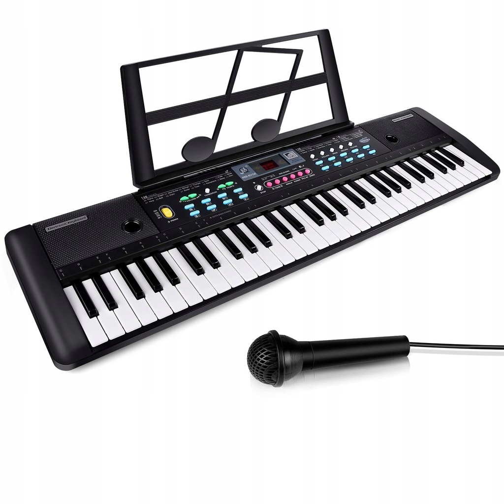 KEYBOARD Duże Organy Pianino Mikrofon do Nauki LED