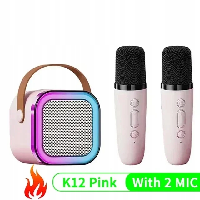 New K12 Karaoke Machine Portable Bluetooth Speaker With 1-2 Wireless Microp