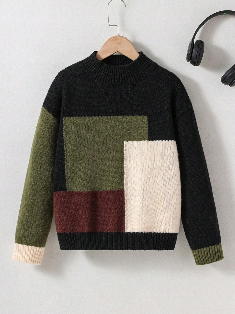 SHEIN SWETER DZIECIĘCY DZIANINOWY WIELOKOLOROWY 164CM 341