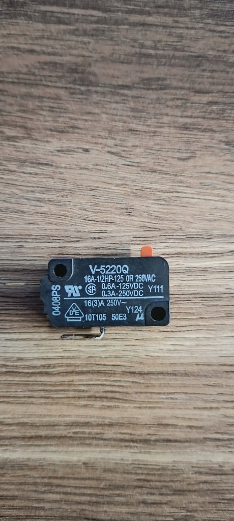 V-5220Q 16A mikrowłącznik włącznik stycznik kuchenka mikrofala