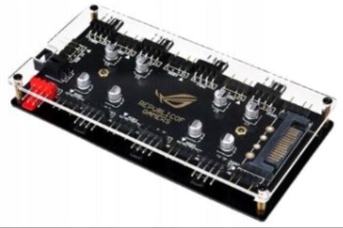 Rozdzielacz aRGB + PWM Hub na 8 wentylatorów Sterownik obrotów PWM WS2812B