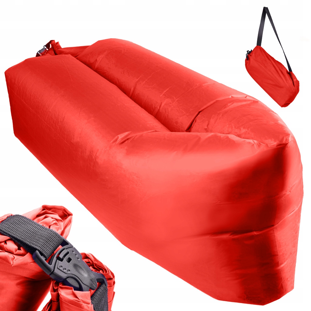 Lazy BAG SOFA łóżko leżak na powietrze czerwony 23