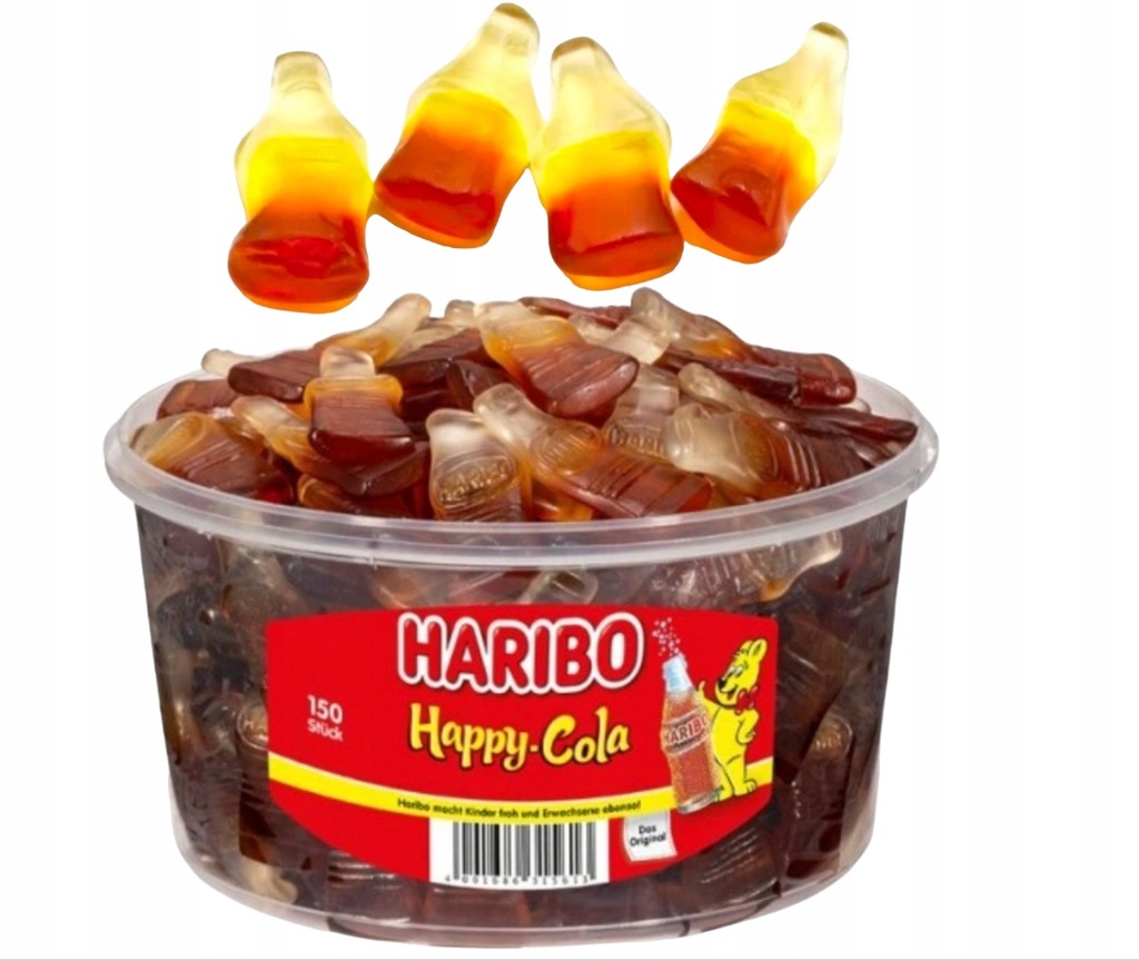 Żelki Haribo Happy Cola Colowe 1200g 150 szt DE cola