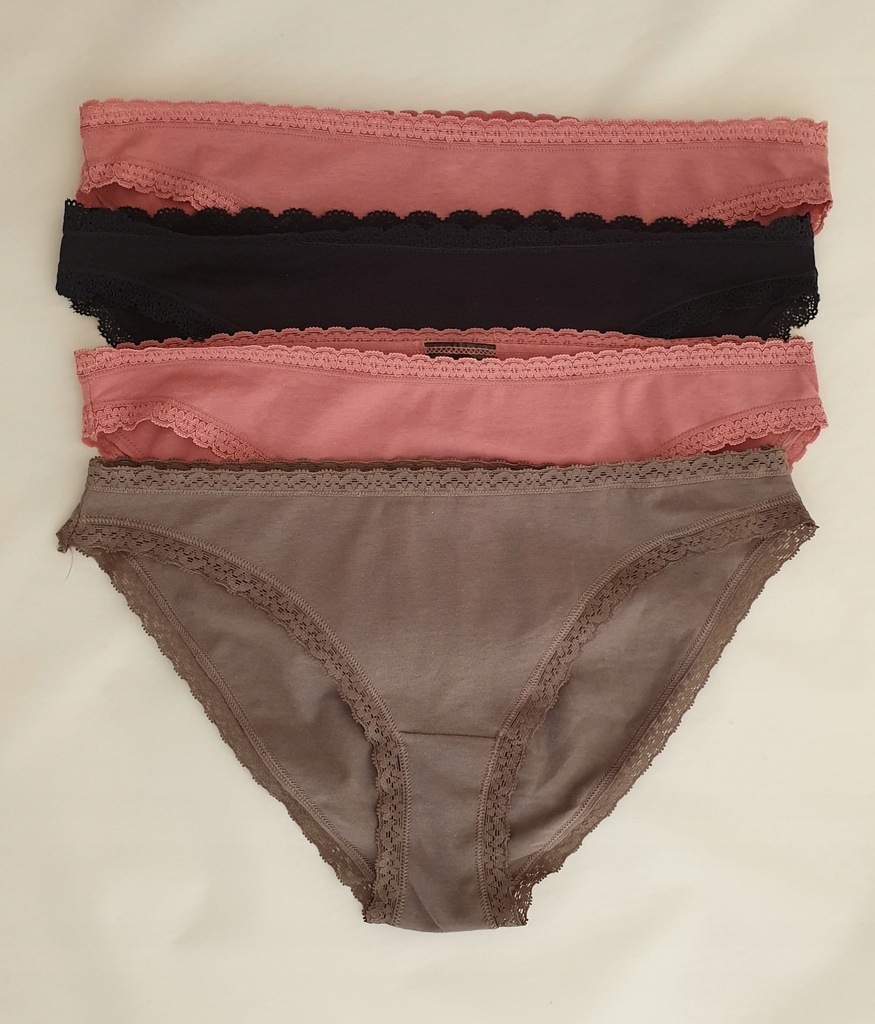 H&M Bawełniane figi bikini 4-pak rozm. 36 S