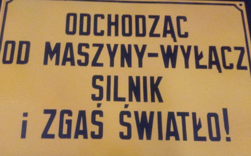 Safety Tablica "Wyłącz silnik i zgaś światło"