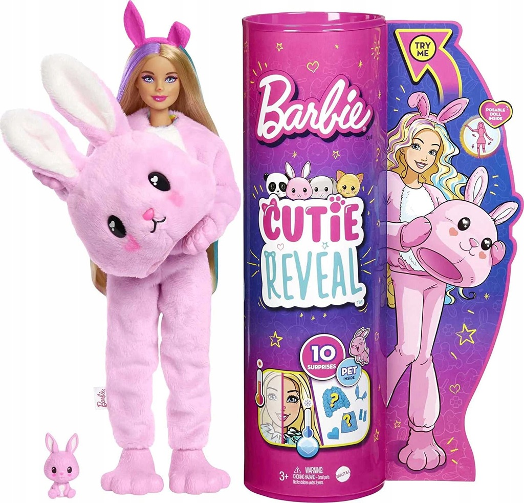 Barbie lalka Cutie Reveal Króliczek HHG18 LALKA W PRZEBRANIU KRÓLICZKA