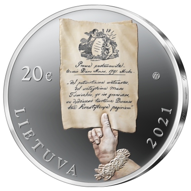 Litwa 20 euro 230. rocznica Konstytucji 3 Maja 202