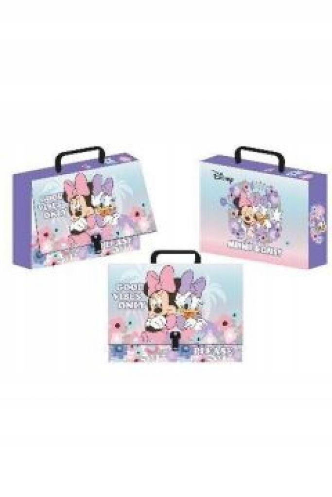 TECZKA Z RĄCZKĄ WALIZECZKA MINNIE MOUSE TECZKA NA DOKUMENTY Przybory Mega