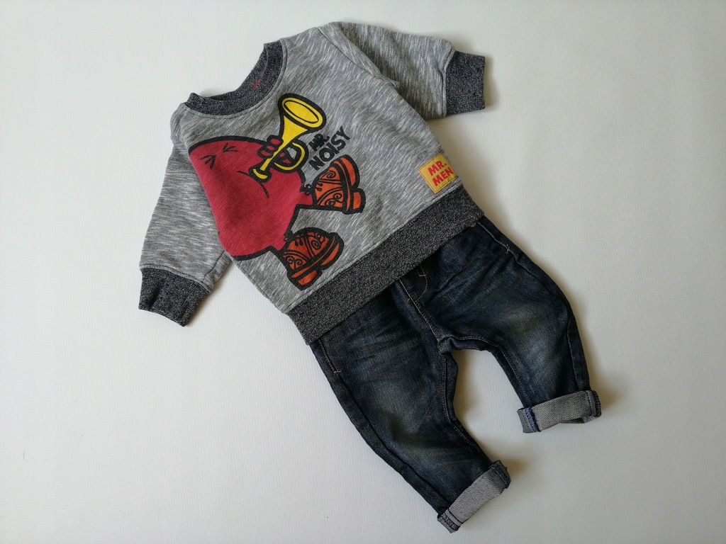 NEXT zestaw bluza & jeansy 3-6M super stan