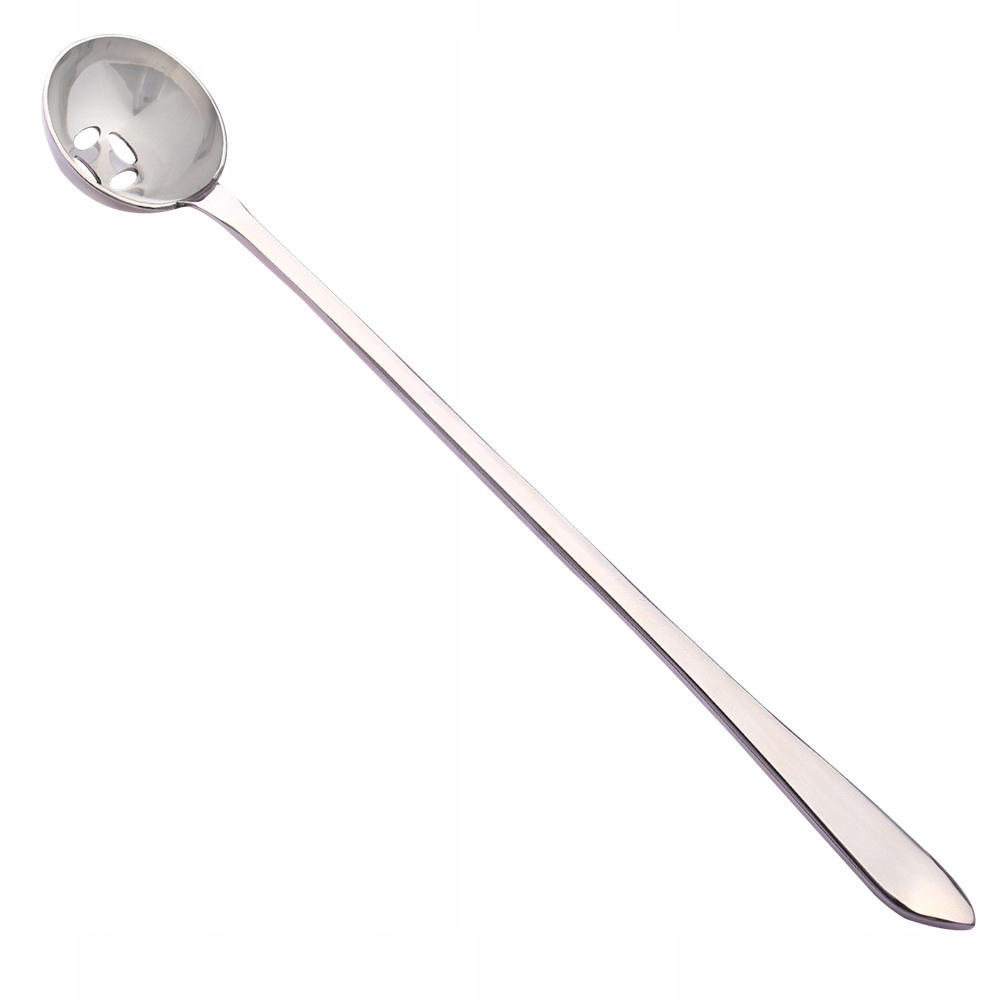 Small Slotted Olive Spoon with Holes 8inch Silver Pickle Olive Strainer