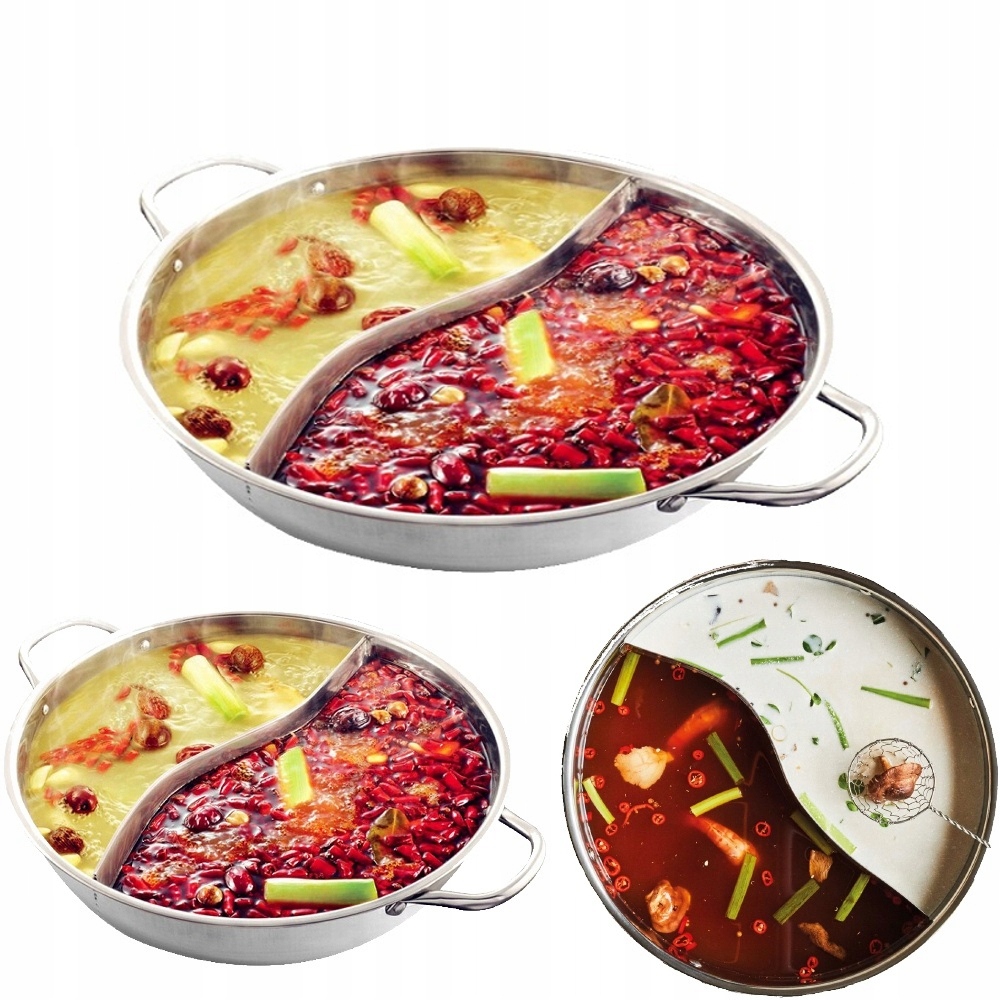 Chiński Garnek Do Fondue Dzielony Hot Pot 28cm