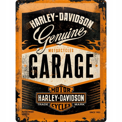 Matalowy plakat Serwis Genuine Harley Davidson