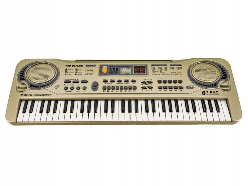 Keyboard MQ-811 Organki, 61 Klawiszy, Zasilacz, Mikrofon, USB