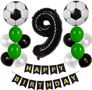 zestaw balony balonów piłka nożna piłkarskie 1 2 3 4 5 6 7 8 9 urodziny