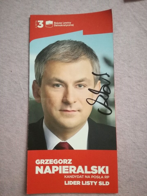Grzegorz Napieralski autograf