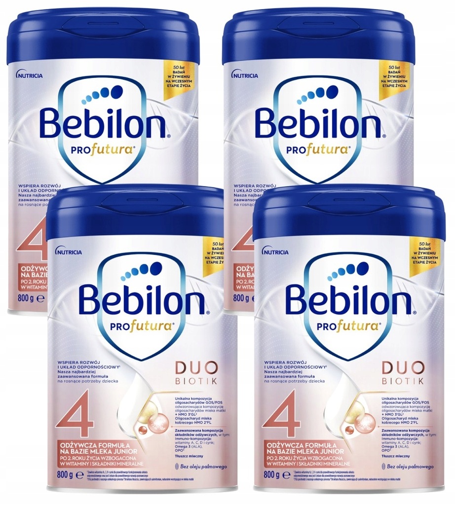 Zestaw Bebilon Mleko Modyfikowane Profutura Duo Biotik 4 4x800g