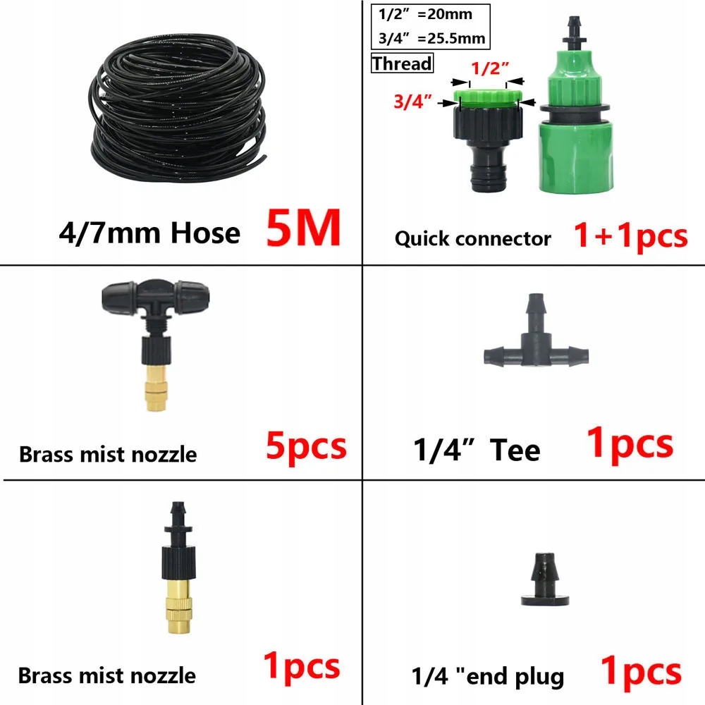 1/4'' Hose Mist Nozzle Micro Drip Irrigation Syste