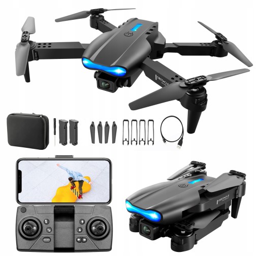DRON PRO KAMERY 4K UNIKANIE PRZESZKÓD WIFI+WALIZKA FULL HD PREZENT
