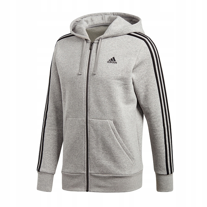 Bluza ADIDAS ESSENTIALS szara z kapturem MĘSKA - L