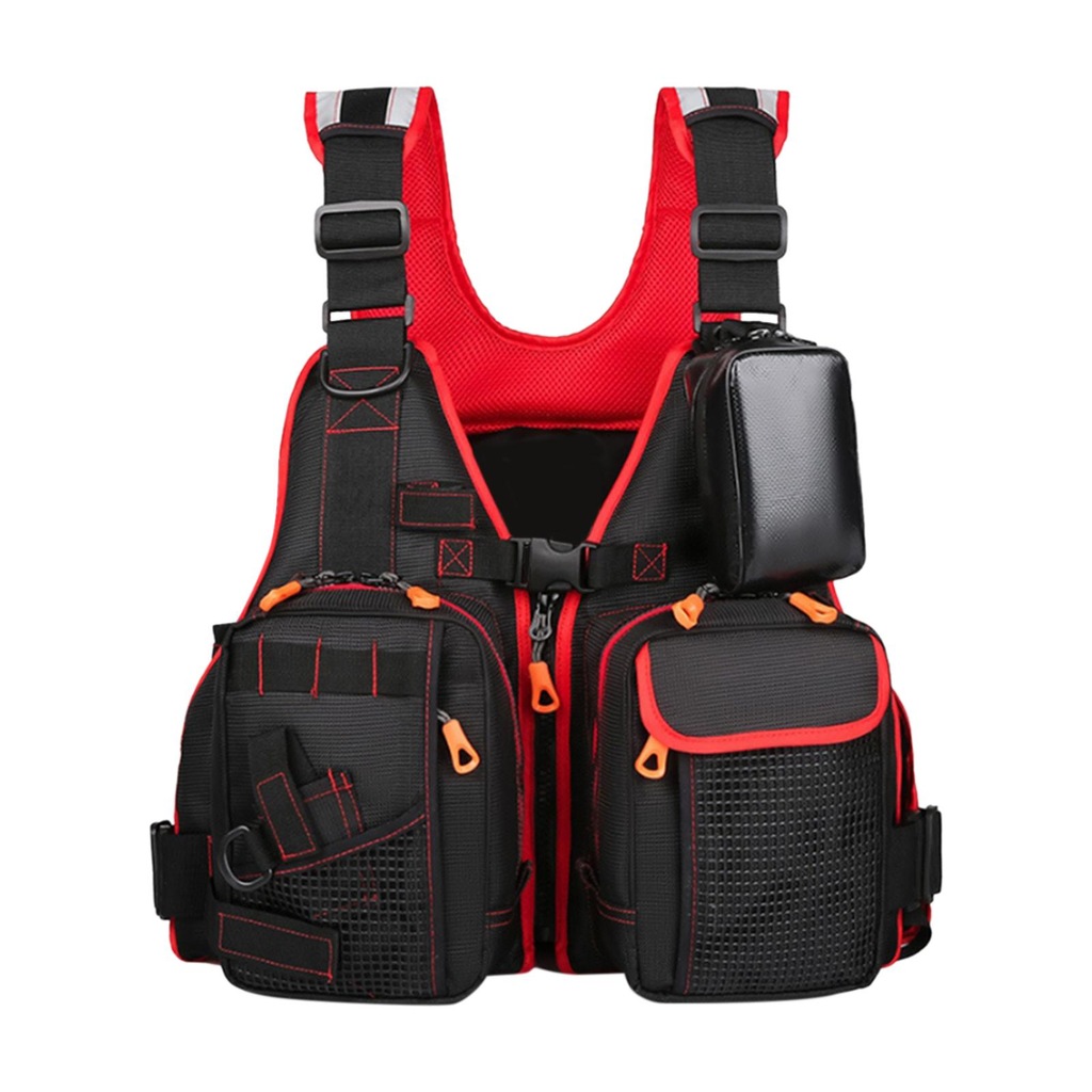 Fishing Life Jackets Vest High Buoyancy Fly Red