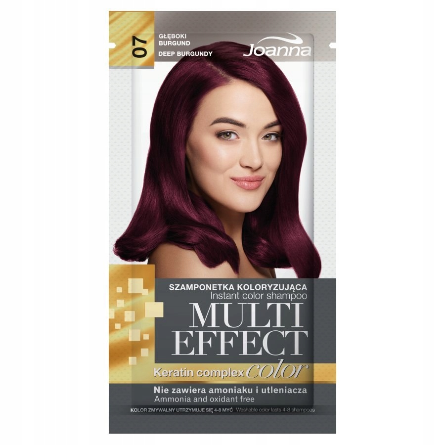 Joanna Multi Effect szamponetka koloryzująca 07 Głęboki Burgund 35g (P1)